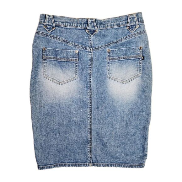 Quizz New Denim Skirt Womens 5/6 Midi Y2k Style Lace Front Low Rise Bratz 90s‎ - Picture 5 of 9